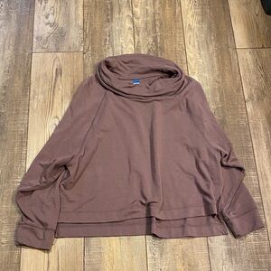 Old Navy Women's Chocolate Cropped Cowl Neck Sweater